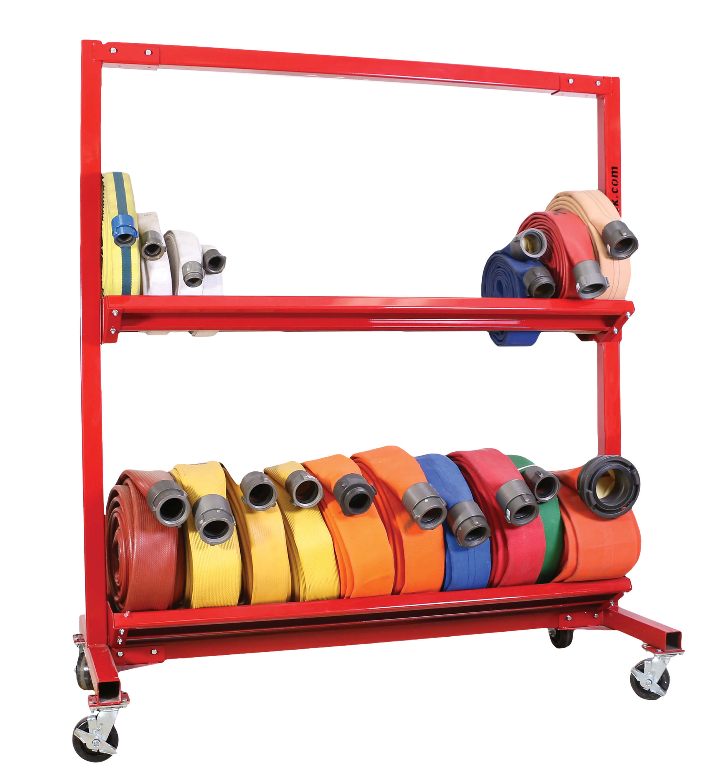Mobile Hose Cart 72″ Two Tier Unit Ready Rack